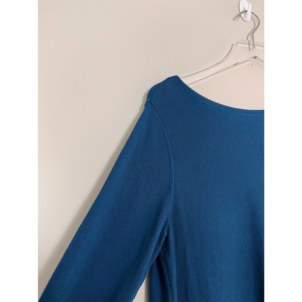 J. Jill Basic Blue Long Sleeve Lightweight Sweate… - image 7